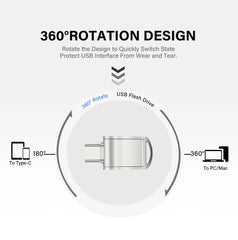 JASTER TYPE-C USB Flash Drives 64GB OTG High Speed Pen Drive 32GB 2 in 1 Mini Memory Stick Real Capacity Pendrive Creative Gift