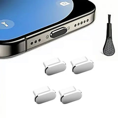4Pcs USB C Dust Plug With Cleaning Brush Anti Dust USB-C Plug Cover Charging Port Cover Caps  For iphone Samsung All Smart Phone