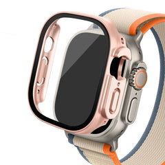 Glass+case For Apple Watch Ultra 2 case 49mm smartwatch PC Bumper+Screen Protector Tempered Cover iwatch series band Accessories