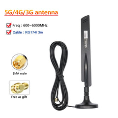 هوائي راوتر 5G 4G LTE 3G GSM 600~6000Mhz 15dbi خارجي WiFi Omni داخلي لاسلكي للاتصال مع TS9 SMA Male