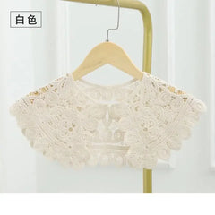 Women Shrugs Lace Hollow Out Female Summer Casual All-match Shawls Simple Scarf-collar Sleeveless Knitted Tops Korean Style Chic