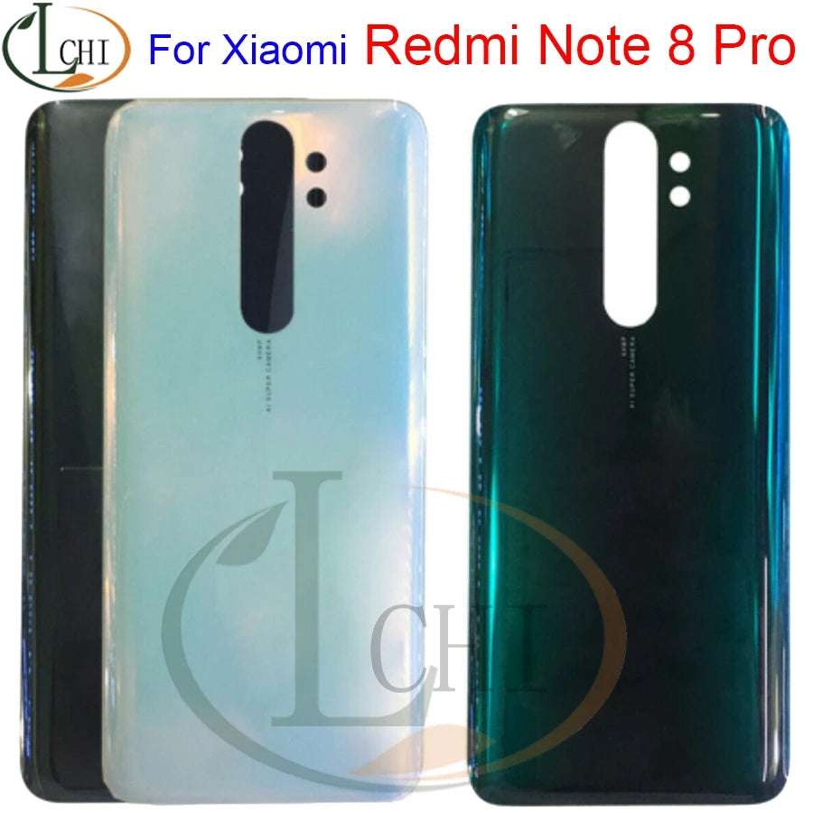 New For Xiaomi Redmi Note8 Note 8 Pro Battery Back Cover Glass Panel For Redmi Note 8Pro Rear Door Housing Case Adhesive Replace