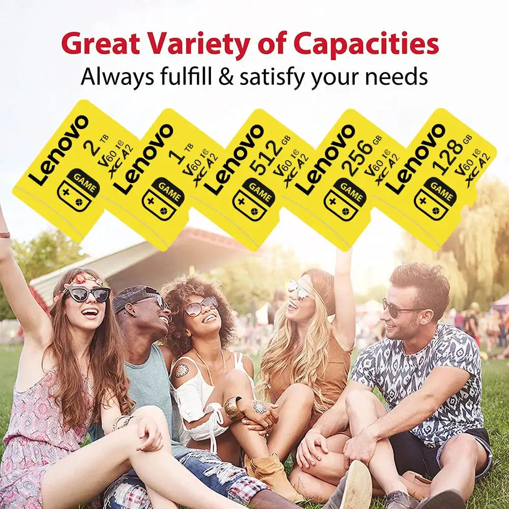Lenovo 2TB SD Memory Card 1TB 512GB 256GB A2 U3 Micro TF SD Card 128GB High Speed MLC TF Card For Nintendo Switch Ps4 Games PC
