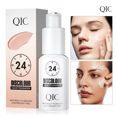 Temperature-Changing Foundation Long-Lasting Waterproof Temperature Changing Liquid Foundation Unisex Daily Portable Travel Size