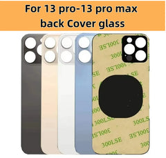 Back Glass+3M glue For IPhone 13 Pro-13 Pro Max Back Cover Glass Fast Replacement Housing Battery Cover Big Hole Rear Glass