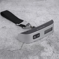 ميزان محمول بشاشة LCD رقمية 110 رطل/50 كجم، حقيبة سفر إلكترونية معلقة، أدوات موازنة وزن الأمتعة