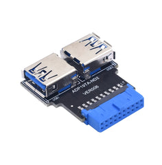 TISHRIC 19Pin To Type-C USB3.0 Converter Internal Header to USB 3.1/3.2 Type C Adapter  for PC Motherboard Connector Riser