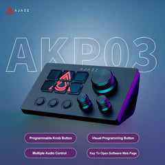 AJAZZ AKP153E Stream Deck لوحة تحكم متعددة الوظائف مع 15 مفتاح ماكرو ولوحة مفاتيح صغيرة مخصصة لإجراءات التشغيل