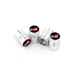 4Pcs Car Wheel Tire Valve Stem Caps Air For GR Sport Yaris 86 Corolla Camry Hilux Supra C-HR Highlander RAV4 Tyre Accessories