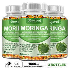 Moringa - Immune System, Energy & Metabolism Natural Anti-inflammatory Helps Detox, Fat Burn