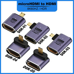 محول كابل HDMI 2.1 من UGOURD، محول من mini micro hdmi إلى HDMI 2.1 بسرعة 48 جيجابت في الثانية، 8K60HZ، 4K120HZ، لأجهزة العرض عالية الدقة، PS4، PS5، الكمبيوتر المحمول، الكمبيوتر الشخصي