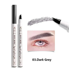 Dark Brown Eyebrow Pencil Microblading Eyebrow Pen Makeup Waterproof 4 Tip Eyebrow Pen Black Liquid Pen Enhancer Cosmetic