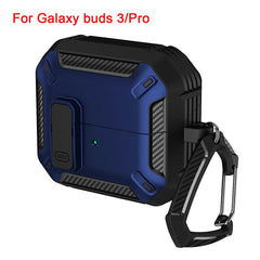 غطاء قفل أمان لهاتف Samsung Galaxy Buds 3 Pro Buds3 Buzz 3 Pro Case مقاوم للصدمات لهاتف Samsung Buds 3 Pro Sleeve مع خطاف