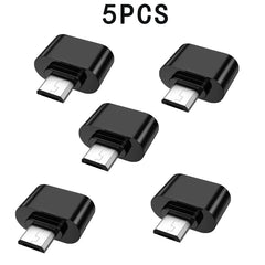 1/5PCS Micro Male To USB-A 2.0 Female Mini OTG  Data Connector Converter Cable Adapter For Tablet PC Android Mobile Phone Plug