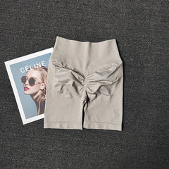 Summer Seamless Yoga Shorts High Waist Workout Shorts Women Sexy Booty Tummy Control Gym Leggings Breathable Running Shorts