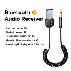 Essager USB Bluetooth Aux Adapter Dongle USB To 3.5mm Jack Audio Wireless Handsfree Kit For Car Stereo Receiver USB Transmitter