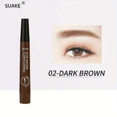 4 Splitted Head Eyebrow Pencil Long Last  Smudge Proof Waterproof Sweat Proof High Pigmented Easy Applying Liquid Eyebrow Pencil