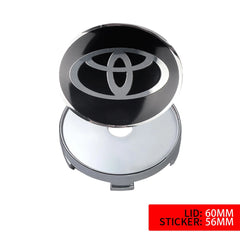 56/60mm Car Wheel Hub Center Cap Aluminum Metal Logo Stickers For Toyota Rav4 Corolla Camry Aqua Auris Cross Yaris TRD Prius GR