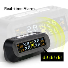 Tire Pressure Monitoring System Temperature Warning New C External Battery Version Sensors Solar TPMS Car Tyre Pressure Monitor