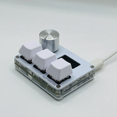 O3C SayoDevice OSU O3C مفاتيح هول ذات الزناد السريع ومفاتيح مغناطيسية وردية اللون ولوحة مفاتيح بمقبض وشاشة ونسخ ولصق وقص