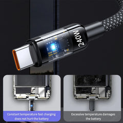 240W Fast Charging Cable USB To TypeC High Speed Data Transfer Antibreak Data Line for Samsung IPhone Xiaomi HUAWEI Macbook IPad