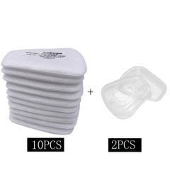 6001 6002 6004 Cartridge Box Cotton Filters Set 5N11 For 3m 6200 7502 6800 Masks Dust Gas Chemical Painting Spraying Respirator