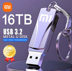 محرك أقراص فلاش USB 3.2 فائق السرعة من شاومي بسعة 16 تيرابايت، محرك أقراص USB 3.2 فائق السرعة لنقل المعادن، محرك أقراص USB 8 تيرابايت مقاوم للماء من النوع C، محرك أقراص SSD USB