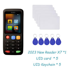 X7 Smart Card Reader RFID Key Clone Copier IC ID Token Copy Duplicator 125Khz Badge Writer 13.56Mhz NFC Tag Programmer