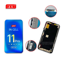 100% A ZY Incell لـ iPhone X XS Max 11 12 Pro Max 12Mini 13 Mini 14Plus مجموعة محول رقمي لشاشة اللمس LCD بديلة