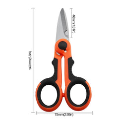 420 Stainless Steel Fishing Scissor Accessories Electrician Portable Scissors Plier Cut PE Braid Line Lure Carp Fishing Tools
