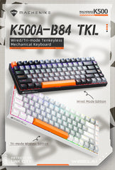 لوحة مفاتيح ميكانيكية Machenike K500A-B84، 75% TKL، لوحة مفاتيح سلكية قابلة للتبديل السريع للألعاب، بإضاءة خلفية 6 ألوان، 84 مفتاحًا، لأجهزة الكمبيوتر الشخصية وأجهزة الكمبيوتر المحمولة