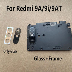 لكاميرا هاتف Xiaomi Redmi 9A 9i 9AT الخلفية، عدسة الكاميرا الخلفية الزجاجية مع غطاء الإطار البديل