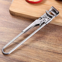 Non-slip Stainless Steel Can & Bottle Opener, Adjustable Handheld Can Opener for Easy Use