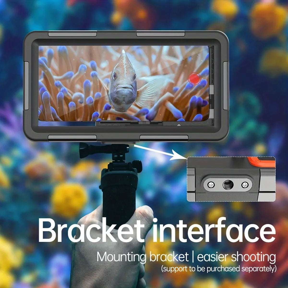 Waterproof Phone Case Holsters & 15m Diving 50ft Swimming Premium Protective Housing & Lanyard For iPhone Samsung 6.8" Phone