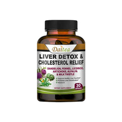 Liver Capsules Alfalfa, Dandelion + Milk Thistle Liver Detox and Cleanse for Healthy Antioxidants and Detoxifiers