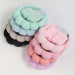 3 件套时尚 Microfiber Washing Wristbands Scrunchies Puffy Headband Spa Bubble Headband for Washing Face Makeup Shower Skincare