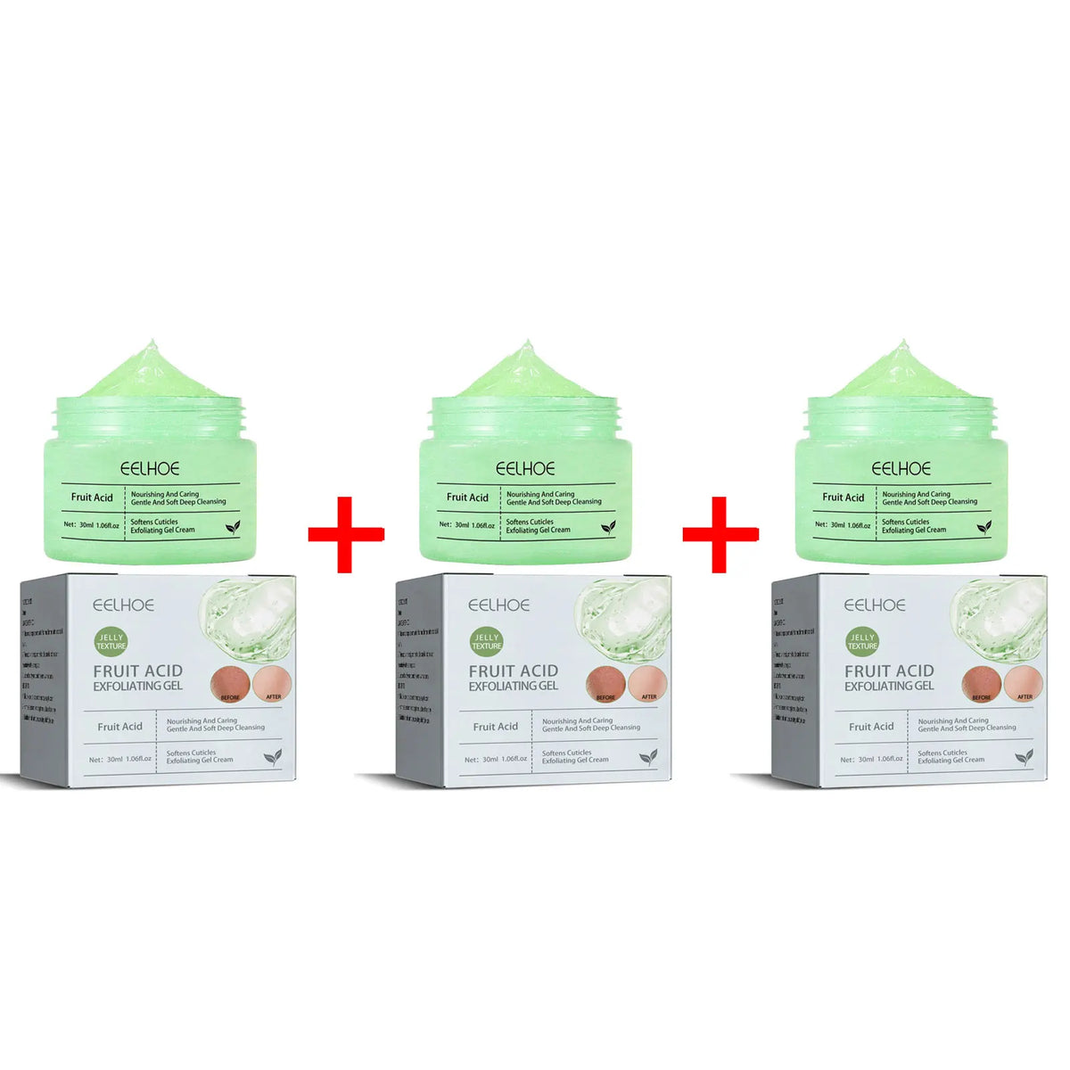 Fruit Acid Exfoliating Gel For Face Body Cleaning Soften Skin Deep Cleansing Nourish Dead Skin Blackhead Remover Scrub Gel 30ml