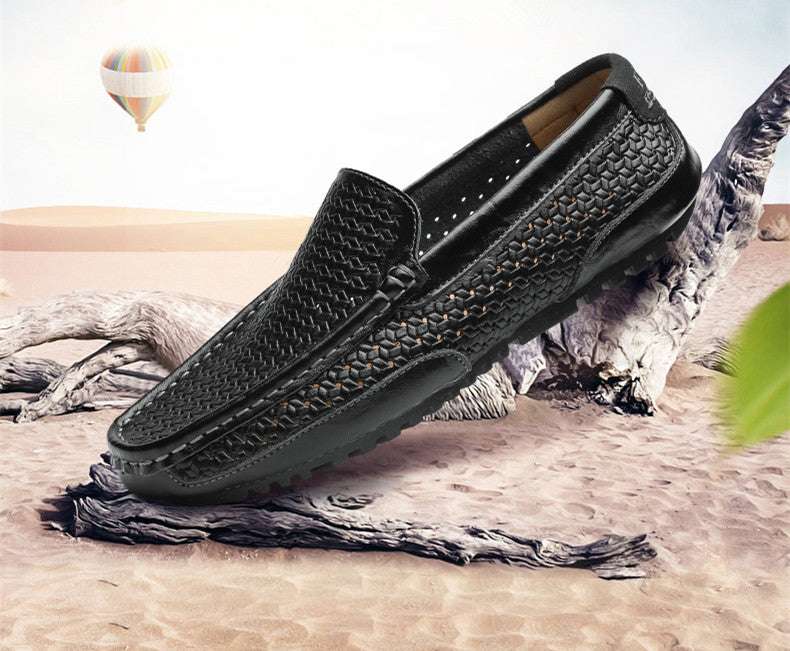 Summer Luxury Brand Men Casual Shoes Soft Genuine Leather Mens Loafers Moccasins Italian Designer Breathable Slip on Boat Shoes