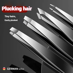 4pcs Set Professional Tweezers for Daily Cleaning of Eyebrows, Eyelashes and Whiskers, Great Precision For Facial Hair