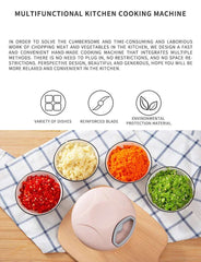 1pc Pink/Blue 500ML/900ML Household Kitchen Garlic Chopper Mashed Hand Pulled Meat Grinder Multifunctional Vegetable