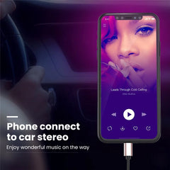 كابل صوت قابل للسحب من OLAF USB C إلى 3.5 مم لسيارة iPhone 15 كابل AUX بمقبس 3.5 مم إلى كابل مكبر صوت بمحول الكوع