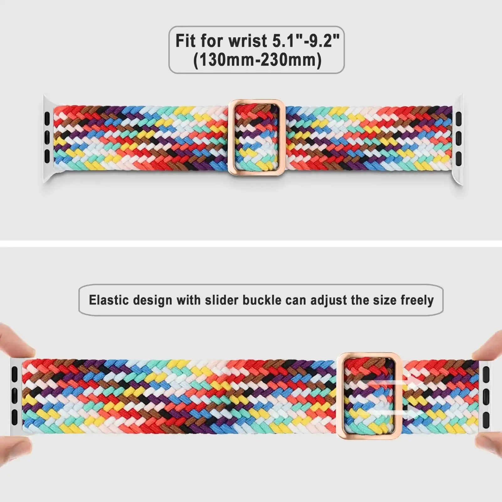 Braided Loop Strap For Apple watch Ultra Band 49mm 44mm 40mm 45mm 41mm 42mm 38mm Elastic Solo bracelet iWatch series9 8 7 6 se 3