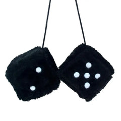 1Kit Fuzzy Plush Dice with Dots Retro Square Plush Hanging Mirror Fuzzy Dices Kid Toys For Pink Car Interior Ornament Decoration