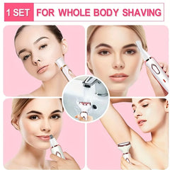 4 In 1 Electric Lady Shaver, Body Hair Removal Epilator, Painless Cordless Trimmer Razor, Gifts For Women