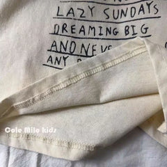 2025 Summer Loose Baby Letter Print Short Sleeves T-Shirt Children Boy Girl Fashion Cotton Tees Kid Casual Tops Toddler T-Shirts