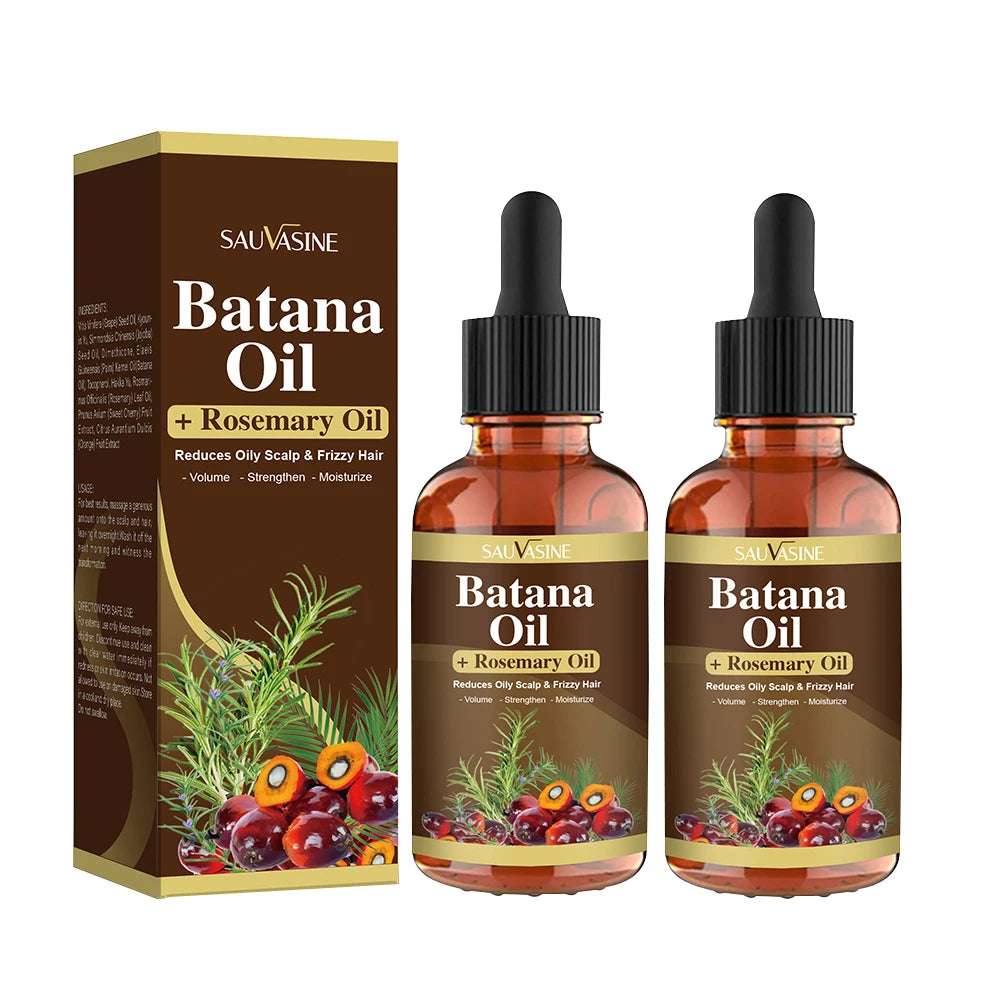 Batana Oil Rosemary Oil For Hair Growth Strengthen Roots Nourish Scalp Smooth Frizzy Repair Split Ends Hair Care Essential Oil