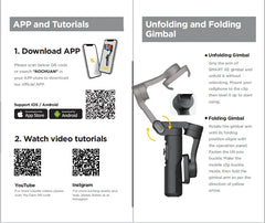 AOCHUAN 3-Axis Handheld Gimbal Stabilizer for Smartphone with Fill Light for iPhone Android Face Tracking Vlog Smart XE