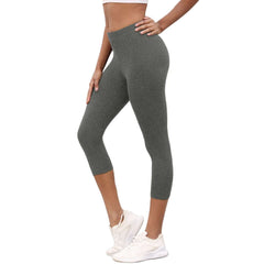 Women's Super Soft Capri Pants High Stretchy Breathable Pants No See Through Workout Running Yoga Athletic Pants Gym Leggings