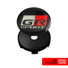 56/60mm Car Wheel Hub Center Cap Aluminum Metal Logo Stickers For Toyota Rav4 Corolla Camry Aqua Auris Cross Yaris TRD Prius GR