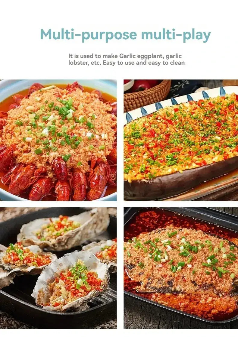 Garlic Press Anti-Skid Thickened Garlic Clip Multifunctional Zinc Alloy Stainless Steel Manual Pull Type Garlic Punch